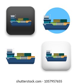 flat Vector icon - illustration of shipping icon