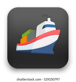 flat Vector icon - illustration of shipping icon