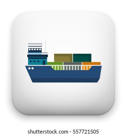 flat Vector icon - illustration of shipping icon