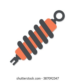 flat Vector icon - illustration of shock absorber icon isolated on white