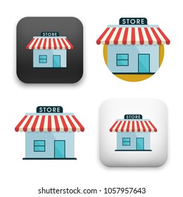flat Vector icon - illustration of shop store icon