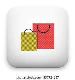 flat Vector icon - illustration of shopping bag icon