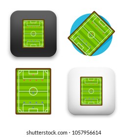 flat Vector icon - illustration of Soccer field icon