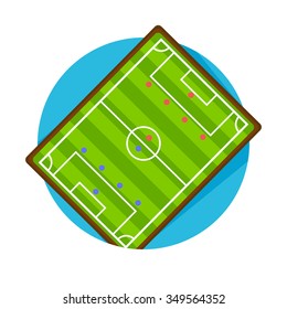 flat Vector icon - illustration of Soccer field icon isolated on white