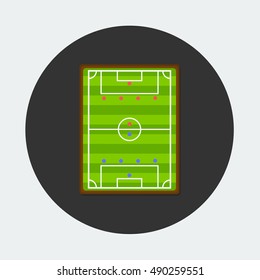 flat Vector icon - illustration of Soccer field icon