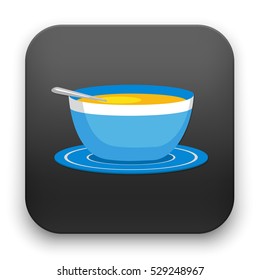 flat Vector icon - illustration of soup icon