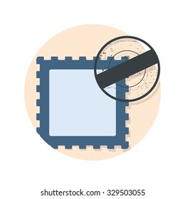 flat Vector icon - illustration of Stamp icon isolated on white