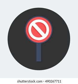 flat Vector icon - illustration of stop sign icon