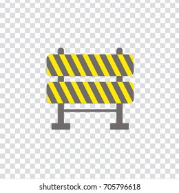 flat Vector icon - illustration of street barrier icon