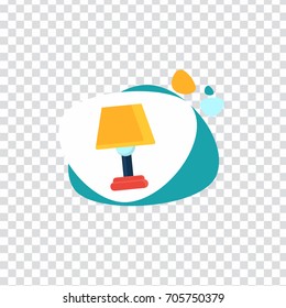 flat Vector icon - illustration of Table lamp icon
