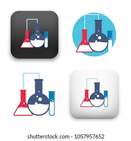 flat Vector icon - illustration of test tubes icon