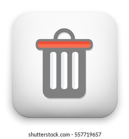 flat Vector icon - illustration of trash icon