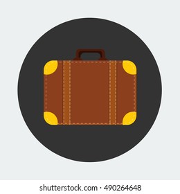 flat Vector icon - illustration of travel bag icon