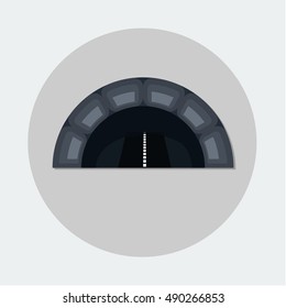 flat Vector icon - illustration of tunnel icon