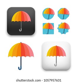 flat Vector icon - illustration of umbrella icon