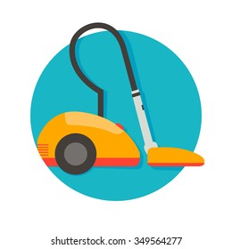 flat Vector icon - illustration of Vacuum cleaner icon isolated on white