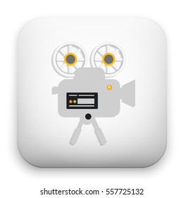 flat Vector icon - illustration of video camera icon