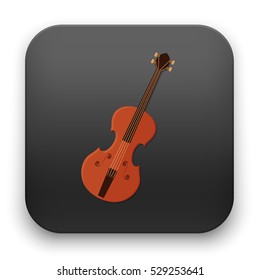 flat Vector icon - illustration of violin icon