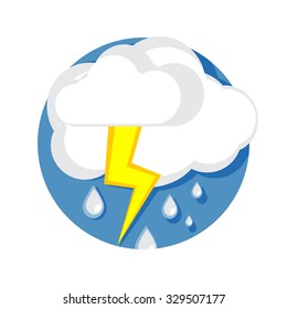 flat Vector icon - illustration of weather icon isolated on white