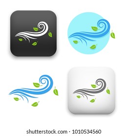 flat Vector icon - illustration of wind icon