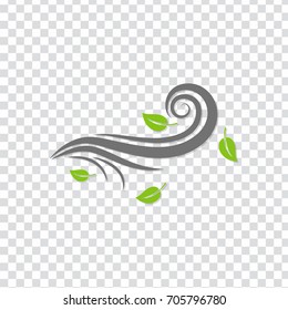 flat Vector icon - illustration of wind icon