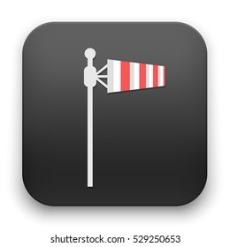 flat Vector icon - illustration of Windsock icon