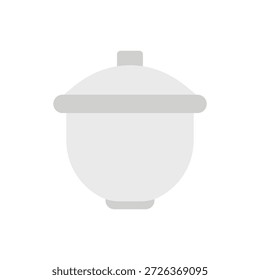 Icono de Vector plano de desecador de laboratorio utilizado para almacenar y secar muestras en un entorno de baja humedad para laboratorios de química e investigación.