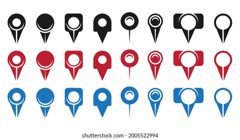 flat vector icon a location point or map pins place marker for apps or website