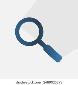 Icono plano del Vector de la lupa, para el menú de búsqueda