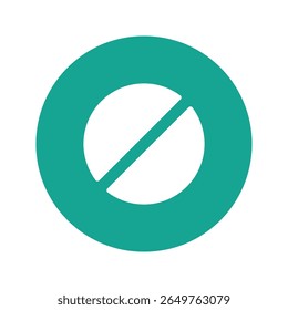 Ícone de vetor plano de um comprimido ou pílula de medicamento. Símbolo de farmácia, medicação, tratamento e assistência médica. Adequado para infográficos médicos, conteúdo relacionado a medicamentos, aplicativos e design farmacêutico.