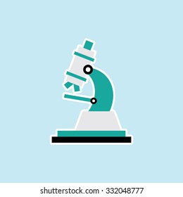 Flat vector icon of Microscope.