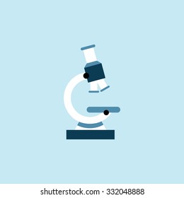 Flat vector icon of  Microscope.
