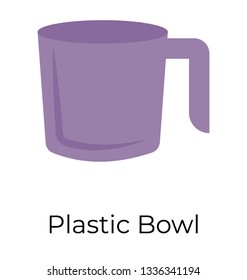 Flat vector icon of mug, 