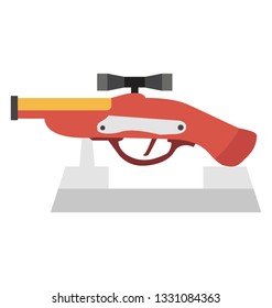 Flat vector icon of musket.