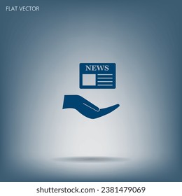 Flat vector icon of news 