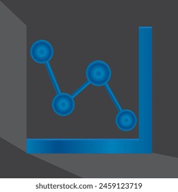 flat vector icon of non-straight network sign