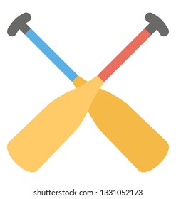 Flat vector icon of oars.