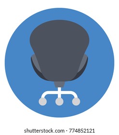 
Flat vector icon of an office chair, swivel chair as it is also called
