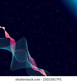 flat vector icon outer space abstract background