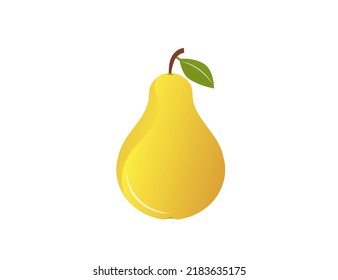 Flat vector icon - pear. food, nature