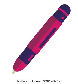 Flat vector icon of pen isolated