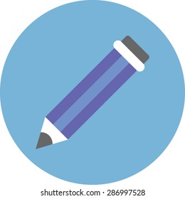 Flat vector icon of Pencil for Mobile & Computer