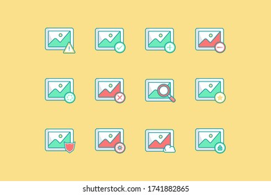 Flat Vector Icon of Photo