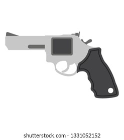 Flat vector icon of pirate revolver.