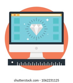 
Flat vector icon of premium service 
