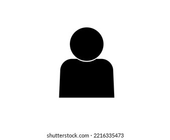 Flat vector icon profile (face, user, avatar).