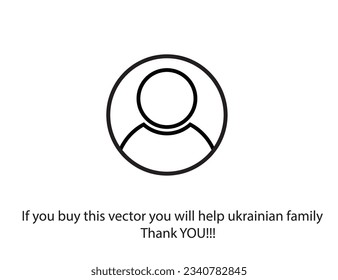 Flat vector icon profile (face, user, avatar).