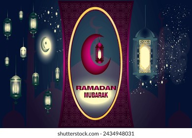 flat vector icon for ramadan blessing background