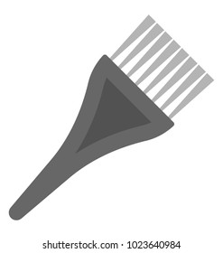 
A flat vector icon of a red color hair dye brush or tinting brush
