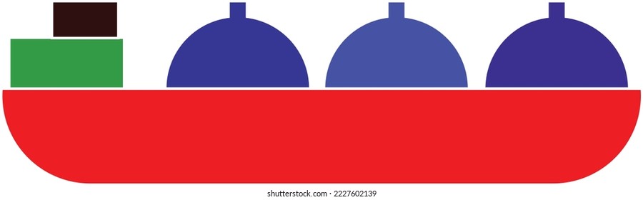 Un buque de carga líquido - Vector - Ilustración 